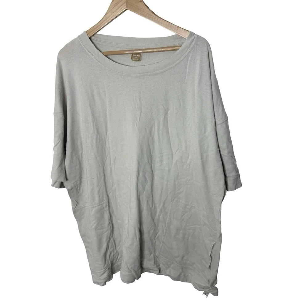 Free People T Shirt Essential Extreme Tee Mini Dress beige Size Large